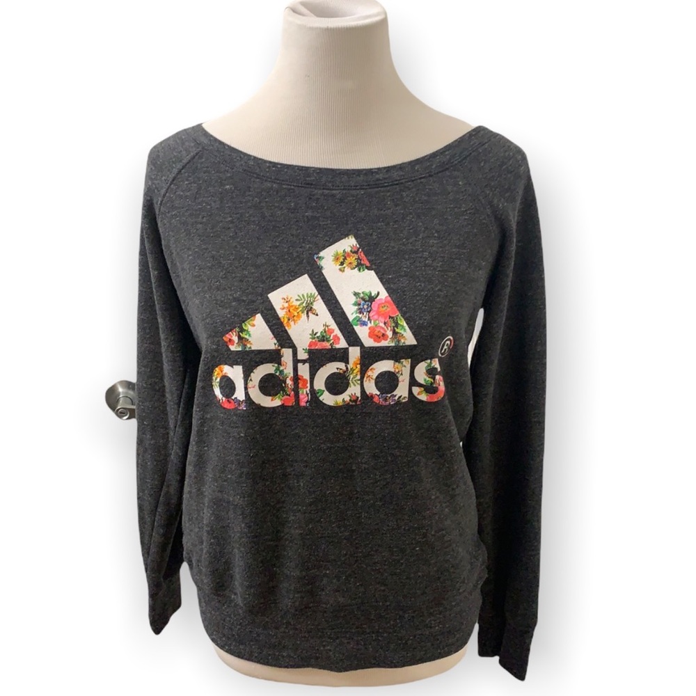 Adidas crewneck floral sweatshirt